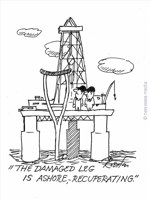 damaged rig rig workers